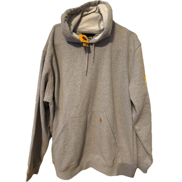 Carhartt Men's Midweight Signature Sleeve Logo Sweatshirt Hooded Loose Fit XL - Picture 1 of 7